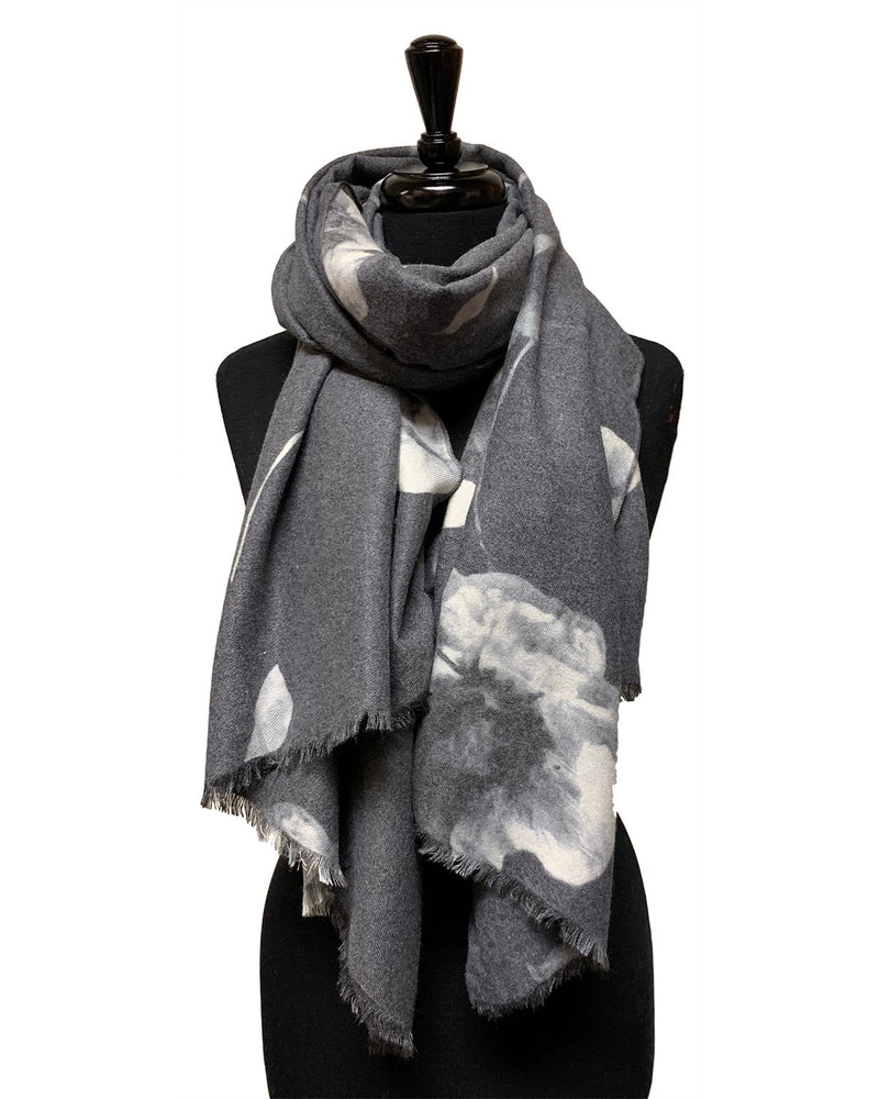 Floral printed oblong scarf